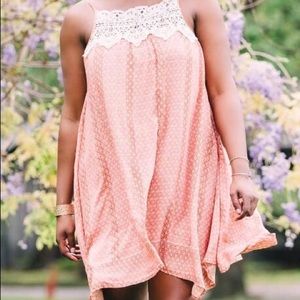 Plus Size Holden Printed Crochet Shift Dress